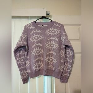 Andrea Sanchez Pull Over Sweater "Eye" Pattern. No Size, See Measurements